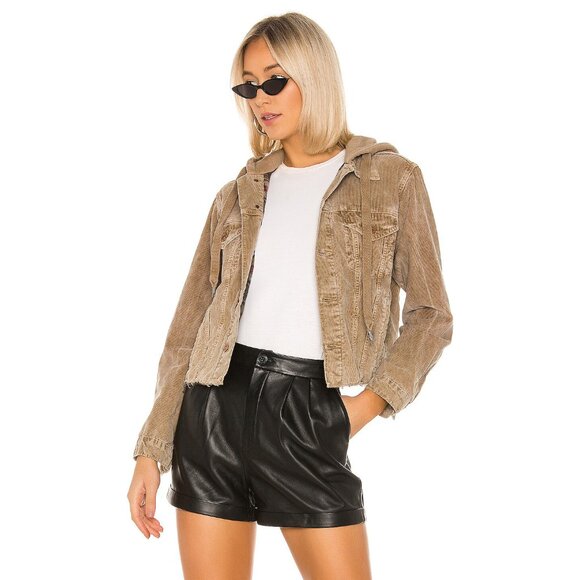 NSF "Rusty" Crop Hooded Corduroy Jacket in "Copper", size Small - Picture 14 of 16